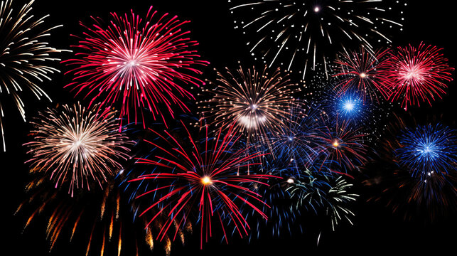 Happy New Year background. Fireworks background