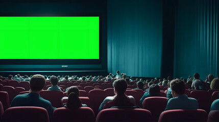 映画鑑賞する人々、シアター｜
people watching movies, theater.Generative AI