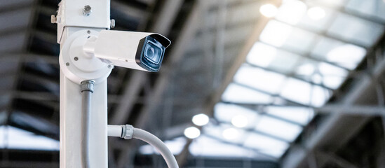CCTV surveillance security camera video equipment for security system in public building such as...