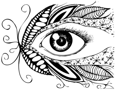 the eye dessin zectangle unique 