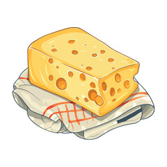 Fresh yellow cheese slice, perfect for snacking