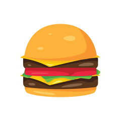 Burger Food Flat Illustration event