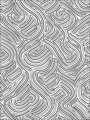 Abstract Seamless Zebra Wavy Lines Pattern Background