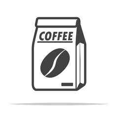 Bag of coffee icon transparent vector isolated