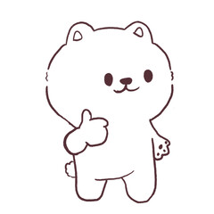 Dog hand drawn 
