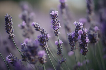 Obraz premium closed-up lavender in the field