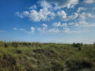 Hilton Head Island Seagrass Hill Under Clouds