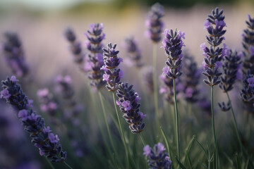 closed-up lavender in the field