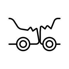 Car accident insurance icon