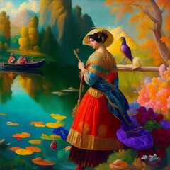 Fototapeta premium Old paintings colorful