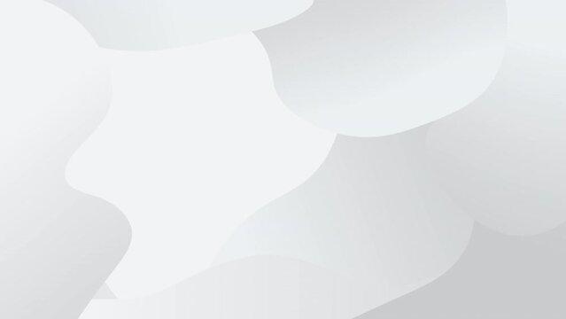 Abstract white background animation with wavy fluid style, white gradient color. 4K footage