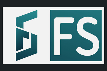 Letter  F and S logo vector