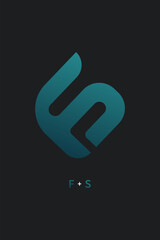 Letter  F and S logo vector