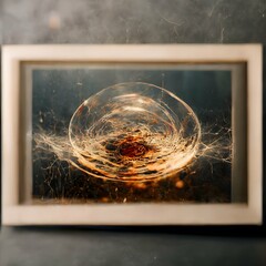 glass plate photographic negative atom particle trails large format film photorealist highly detailed VRay unreal 5 rendering abstract  - obrazy, fototapety, plakaty