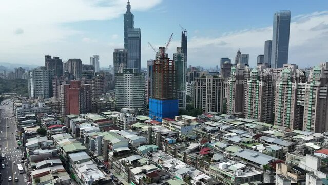 Construction site in the city.