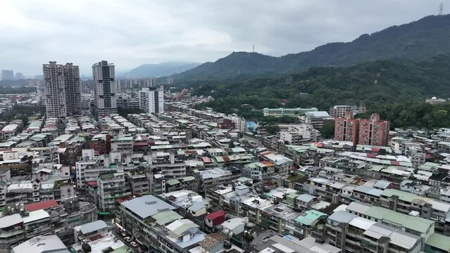 Aerial photography in Taipei city.