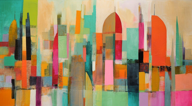 abstract modern landscape painting