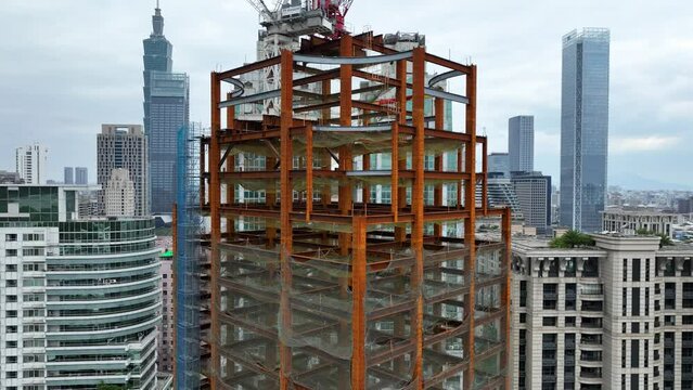 Construction site in the city.