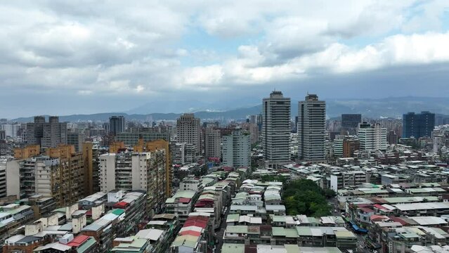 Aerial photography in Taipei city.