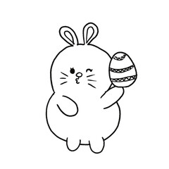 Rabbit Easter hand drawn 