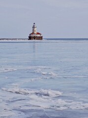 Lighthouse over the ice