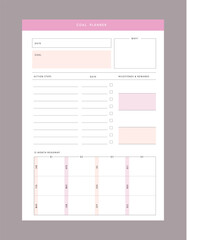 Today Weekly Monthly Planner. (Peach Pink) 