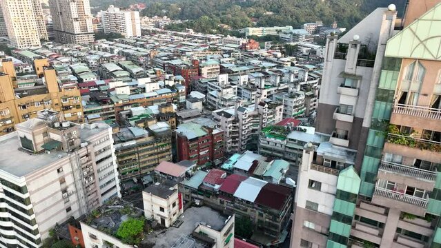 Aerial photography in Taipei city.