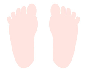 足裏のシンプルイラスト