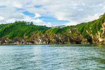 Fototapeta premium Blue sky and calm sea