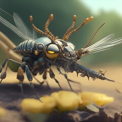 Ant with Gas Gun: A Futuristic Image of Insect Arsenal
