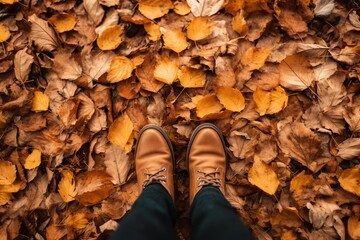 Boots in Autumn Leaves
