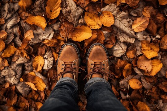 Boots in Autumn Leaves