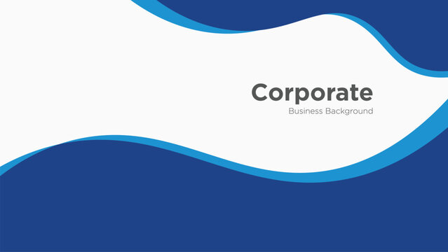 Corporate Blue Wave Background Vector Design