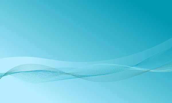 blue green business lines curve wave modern element with soft gradient abstract background © komkrit234