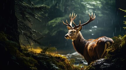 Unveiling the Enchanting Portrait of the deer. Gen AI