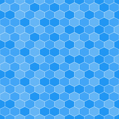 Blue honeycomb pattern. Honeycomb vector pattern. Honeycomb pattern.  Seamless geometric pattern for floor, wrapping paper, backdrop, background, gift card, decorating.