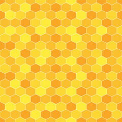 Yellow honeycomb pattern. Honeycomb vector pattern. Honeycomb pattern.  Seamless geometric pattern for floor, wrapping paper, backdrop, background, gift card, decorating.