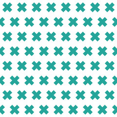 Green cross pattern. Cross vector pattern. Cross pattern.  Seamless geometric pattern for clothing, wrapping paper, backdrop, background, gift card, decorating.