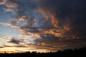 sunset in the clouds