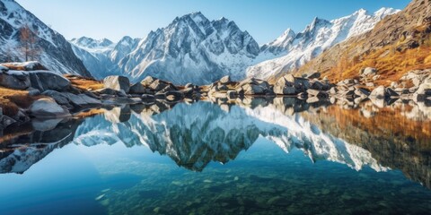 Pristine Alpine Lake Reflection