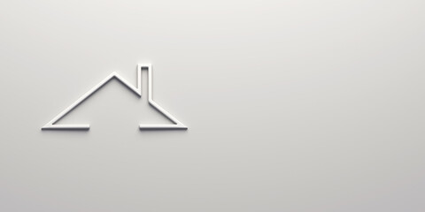 Clean, elegant logo house in white color banner symbolizing trust and sophistication for real estate branding