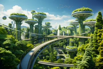 Rolgordijnen  future advanced green energy in urban landscapes © MUS_GRAPHIC