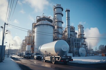 Industrial zone, Steel pipelines and equipment of a large oil refinery