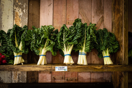 Silverbeet, Winter vegetables on display
