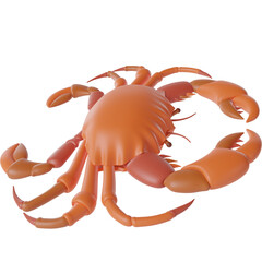 Cute Crab 3d Illustration