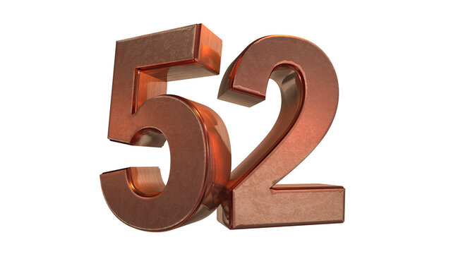 Creative platinum  3d number 52