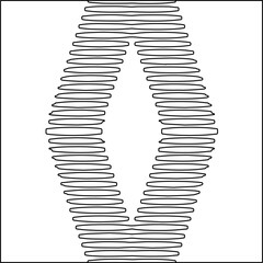  Modern stylish abstract texture. Geometric shapes from striped elements. Black and white pattern.