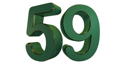 Creative design  3d number 59