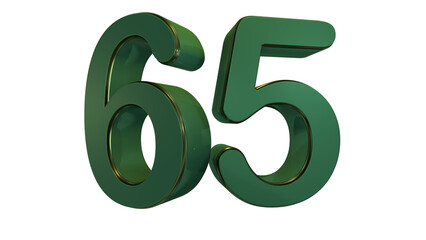 Creative design  3d number 65