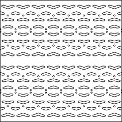  Modern stylish abstract texture. Geometric shapes from striped elements. Black and white pattern.